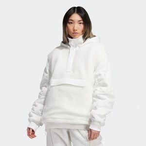 IVY PARK x Adidas White Sherpa 1/2 Zip Pullover